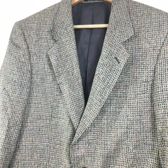 Petrocelli Multicolor Houndstooth Silk Suit Blazer Sport Coat - Picture 7 of 9